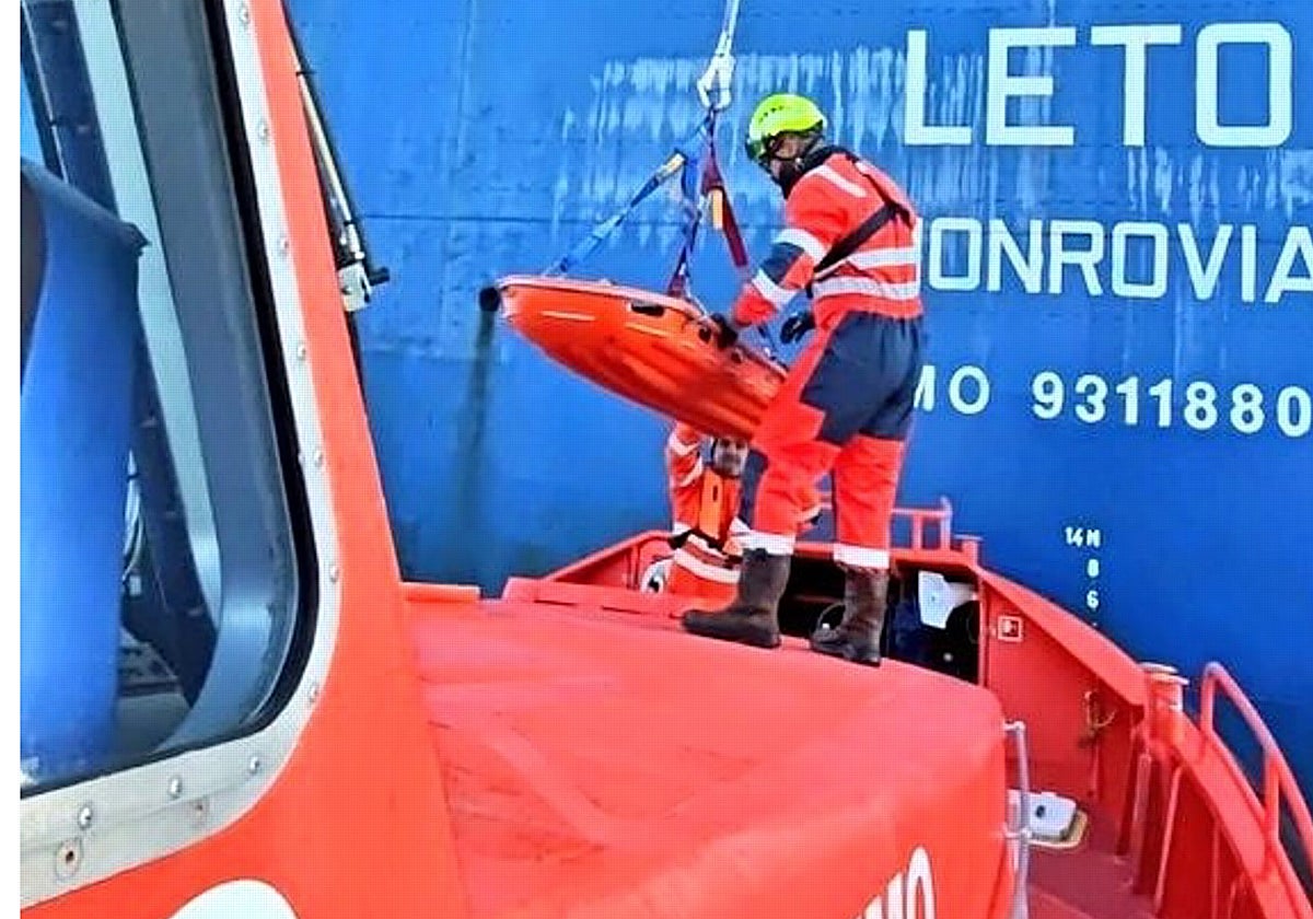 Momento del rescate.