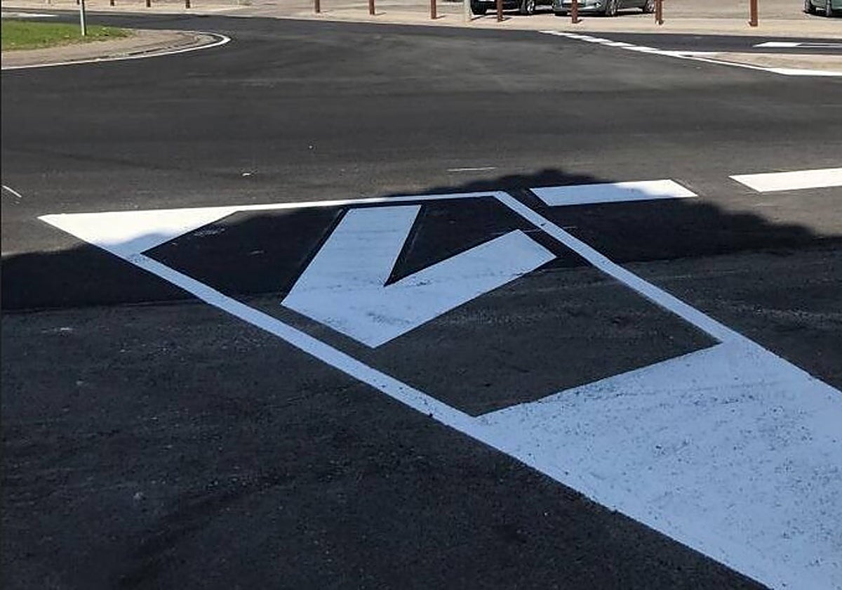 Imagen de recurso de una pintura vial