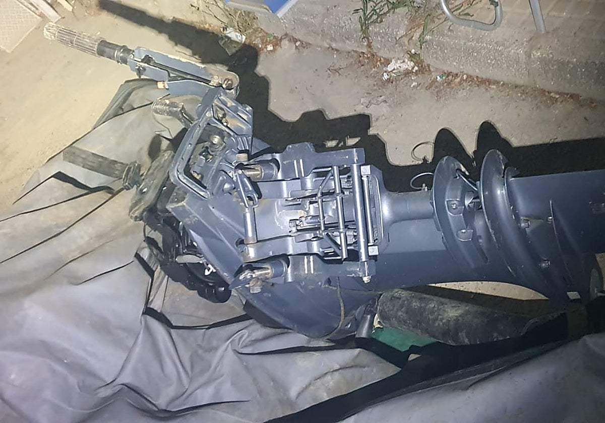 Motor de una embarcación neumática sin número de serie