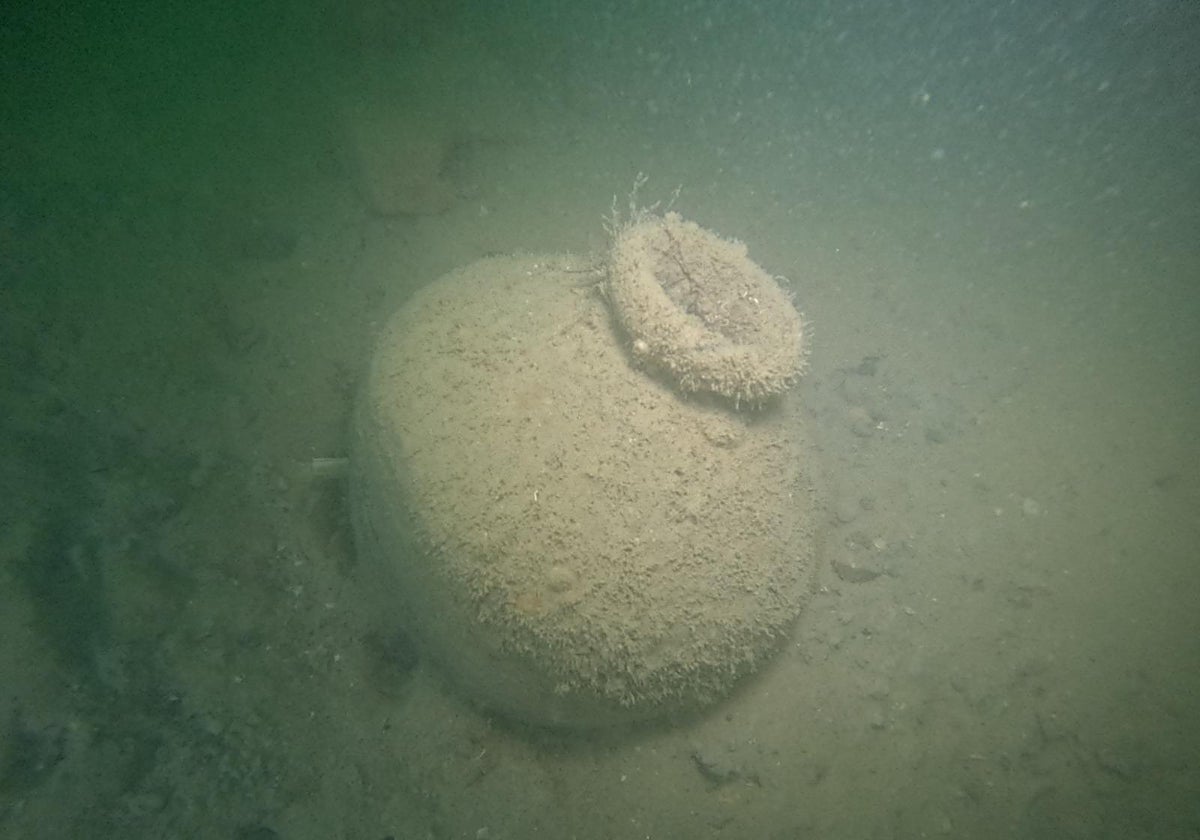Vasija hallada en este descubrimiento en el Puerto de Cádiz