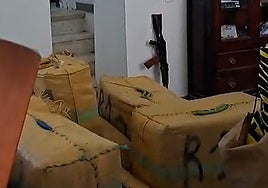 Desmantelada una guardería de droga con 1.400 kilos de hachís y armamento de guerra en Sanlúcar