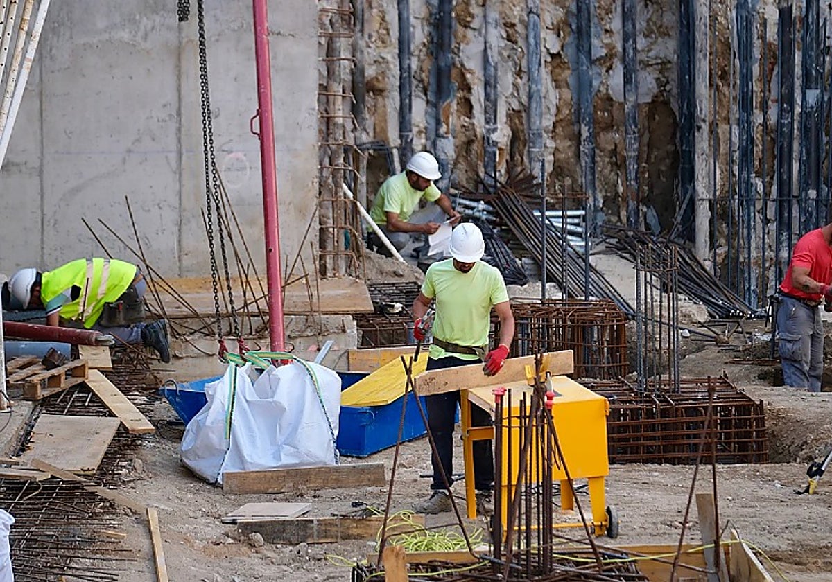 Sector de la construcción, en foto de archivo.
