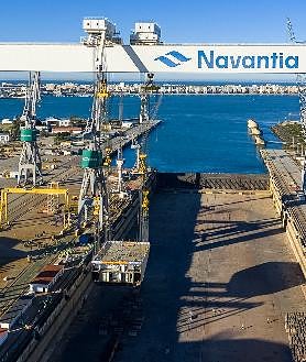 Imagen secundaria 2 - El BAM-IS de apoyo a submarinos ya toma forma en el astillero de Puerto Real