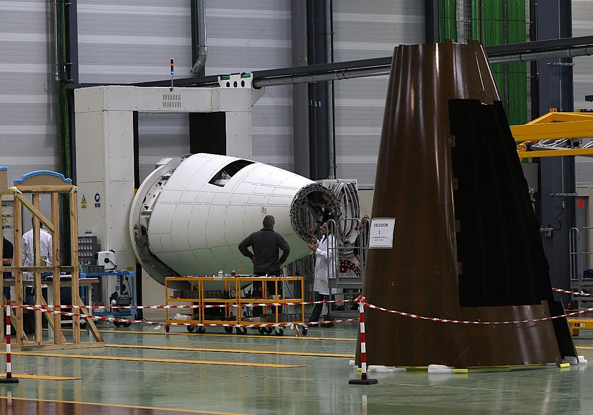 Fabricación en la planta del trocadero del cono de cola del A350