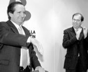 Juan José Lucas y a la derecha su sustituto, Juan Vicente Herrera. Feli Diez