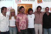 María Esteve, junto a David Serrano, Ernesto Alterio y Fernando Tejero E. LARA