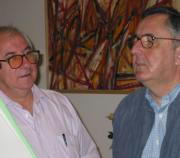 Alfredo Verdoy (a la izquierda), junto a Joaquín Barrero, provincial de Castilla. ABC