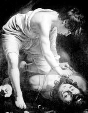 «David y Goliat», lienzo de Caravaggio que se conserva en el Museo del Prado