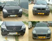 Los cuatro coches de lujo robados que fueron intervenidos a los detenidos en Utrera