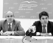 Los dirigentes del PP Fernando Domínguez Palomo y Luis García