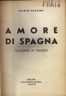 Portada de Amore di Spagna (1938)