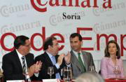 Herrera acompañó a los Príncipes en la inauguración del Vivero de Empresas de Soria. ICAL