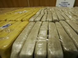 Imagen de los 316 kilos de heroína de gran pureza que la Policía Nacional ha intervenido en Sitges (Barcelona). /EFE