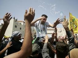 Los presos palestinos liberados han sido recibidos como héroes. /REUTERS