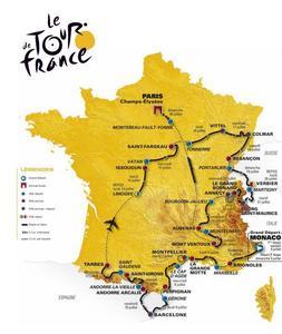 Recorrido de la próxima edición del Tour de Francia 2009. /Reuters