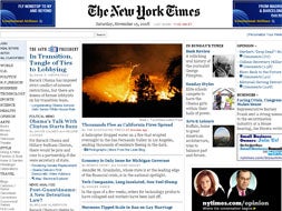 El dirario 'The New York Times' uno de los más importantes en EEUU obvia la noticia tanto en su edición impresa como en la digital./ Redacción