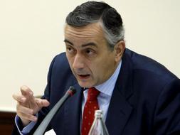 El secretario de Estado de Hacienda y Presupuestos, Carlos Ocaña, durante su comparecencia en el Congreso. /Efe