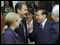 Zapatero y Berlusconi ríen con Ferrero-Waldner y Moratinos de espaldas