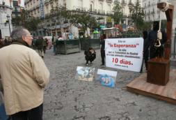 Un patíbulo en Sol contra el sacrificio de animales
