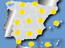 Mapa con las previsones para hoy. / Canal Meteo