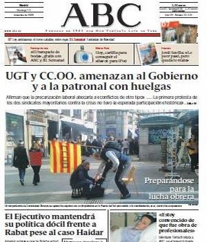 Aguirre cita la portada de ABC para tildar de «broma patética» la manifestación celebrada ayer en la capital