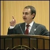 El presidente Zapatero, durante su intervención ante el pleno de la XIV Asamblea de la Unión Africana / EFE