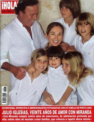 Julio Iglesias y Miranda cumplen 20 años de amor