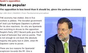 «The Economist» remarca la baja popularidad de Rajoy
