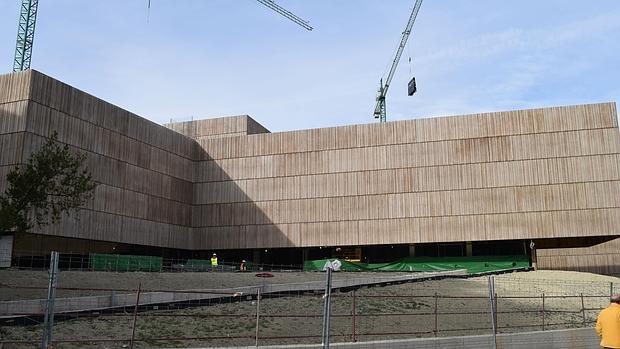 Obras de construcción del museo internacional de arte ibero.