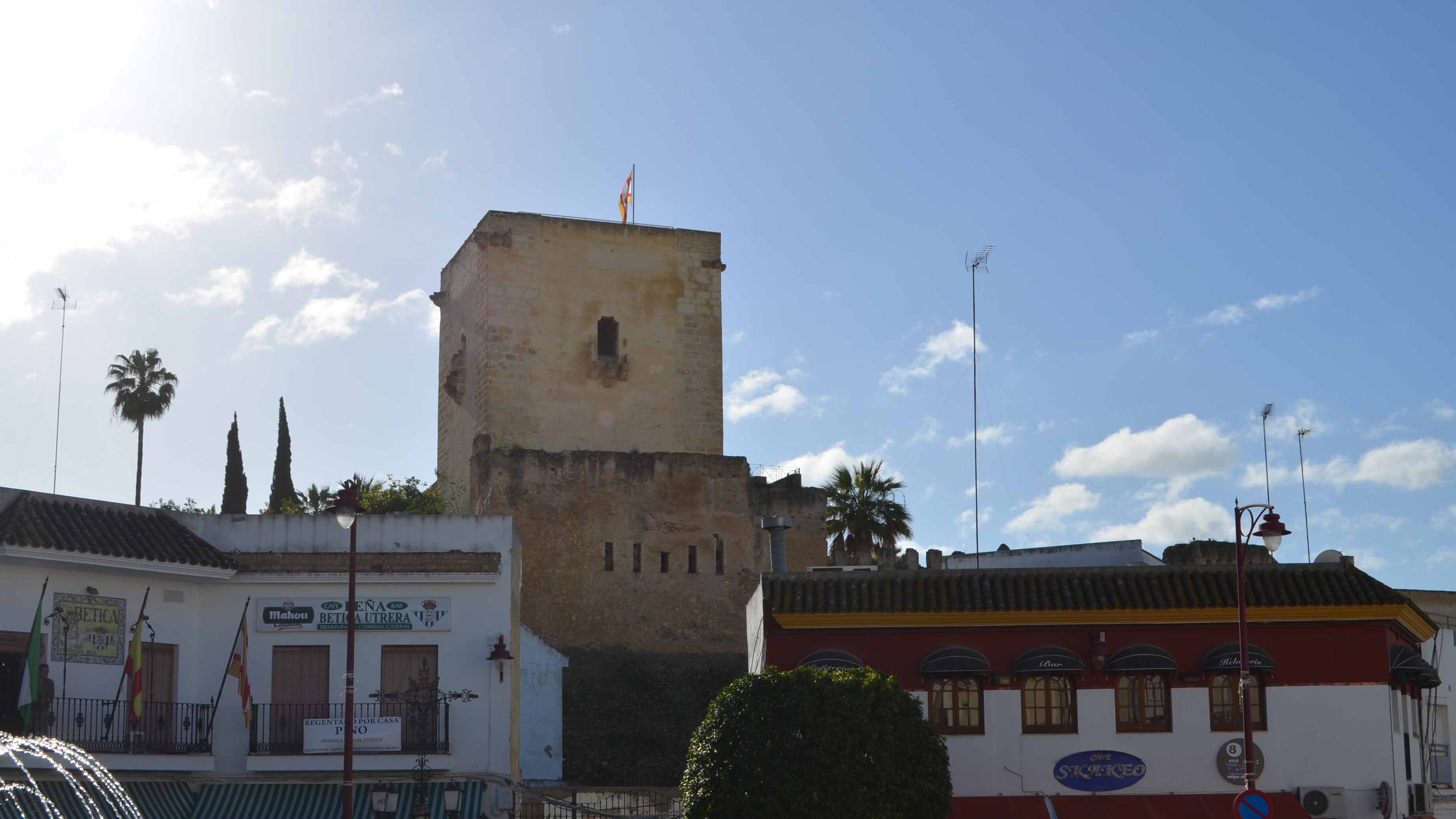 La palmera se encontraba a la derecha de la torre del Homenaje/ S.C.