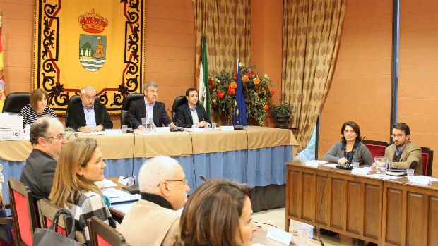 Imagen del Pleno municipal celebrado en Estepona este jueves / ABC