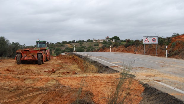 Obras en la carretera de Montequinto