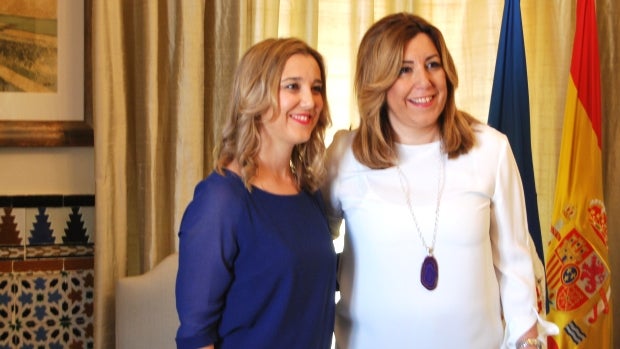 La alcaldesa de Alcalá, Ana Isabel Jiménez, y la presidenta de la Junta, Susana Díaz