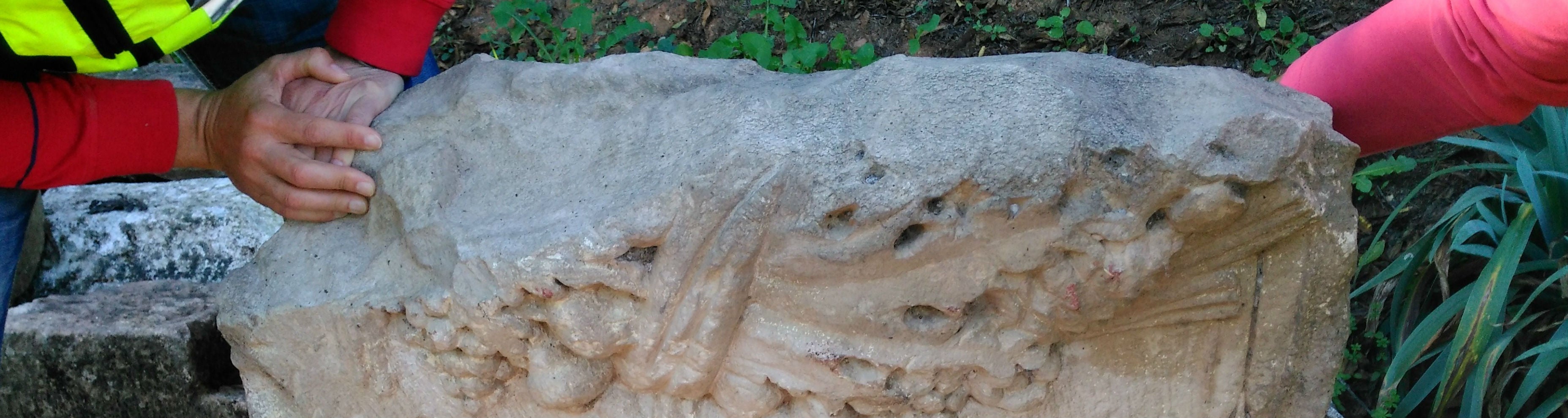 Una de las piezas arqueológicas recuperada en la investigación