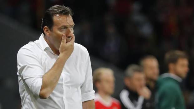 Marc Wilmots, durante un partido de la Eurocopa.