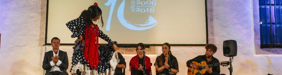 Espectáculo flamenco durante la fiesta de aniversario