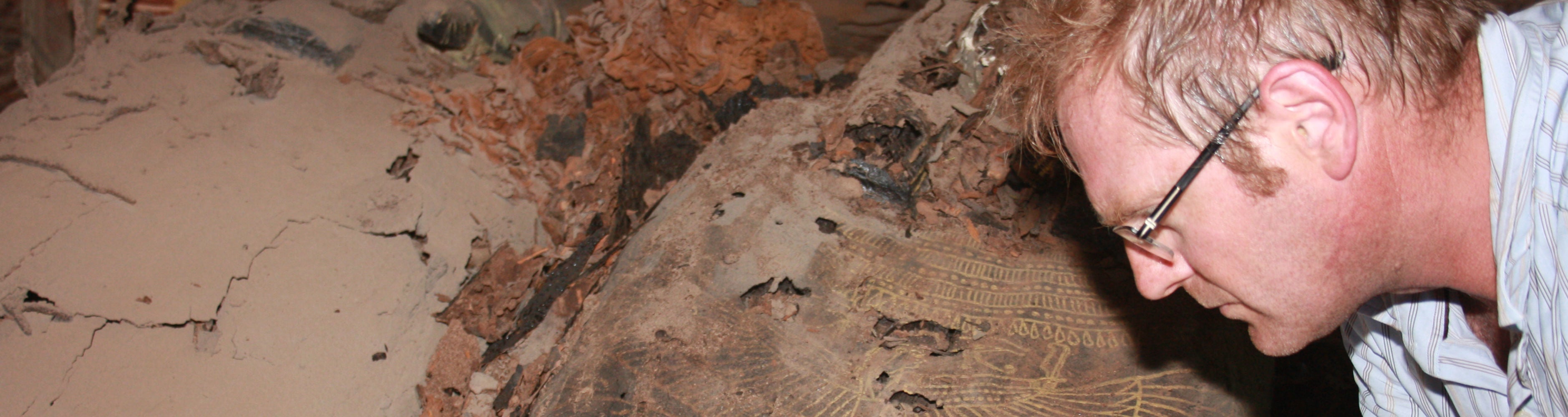 Alejandro Jiménez, en una excavación en Egipto