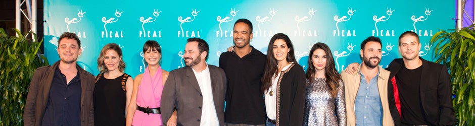 Actores de «Mar de Plástico» en la gala de FICAL