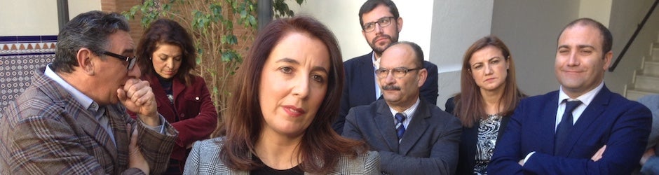 Antonia Ledesma atiende a los medios tras el pleno