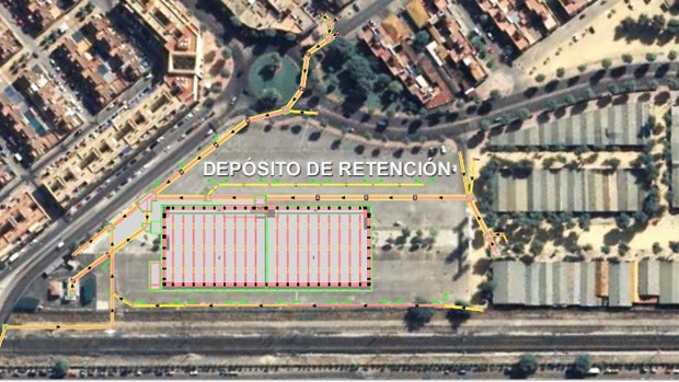 Plano del tanque de tormentas en la feria