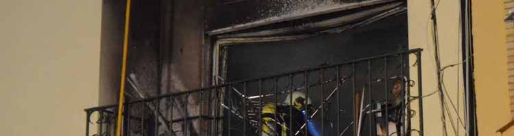 El piso quedó completamente calcinado por el fuego