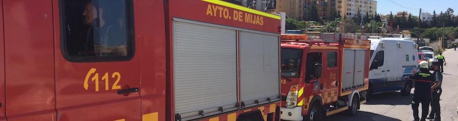 Bomberos de Mijas, en una de sus actuaciones