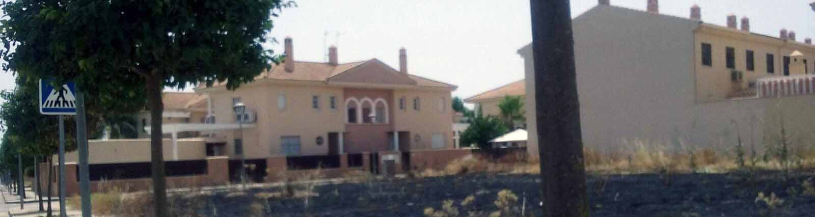 Uno de los solares quemados en Naranjal de Castillo