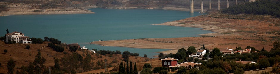 El pantano de La Viñuela es el que peor nivel tiene de la provincia de Málaga