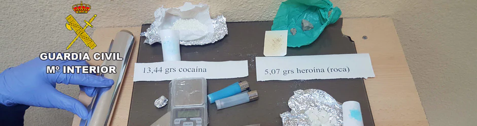 Material que portaba el cocinero de la droga en su mochila