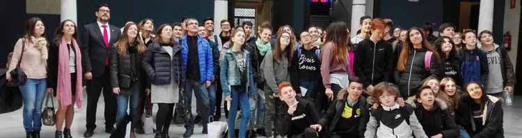 Los alumnos franceses han sido recibidos en el Ayuntamiento