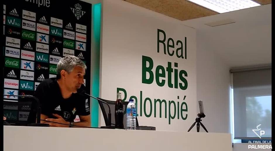 Quique Setién, sobre los canteranos: "No me tienen que agradecer nada"