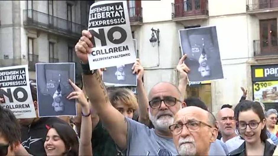 Concentración en apoyo de Valtonyc en Barcelona