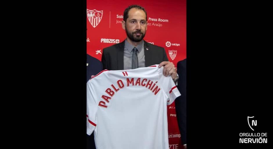 Los mejores momentos de la presentación de Machín como entrenador del Sevilla