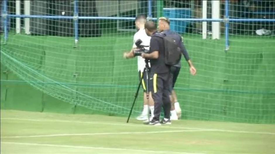 Alarma en el entrenamiento de Brasil